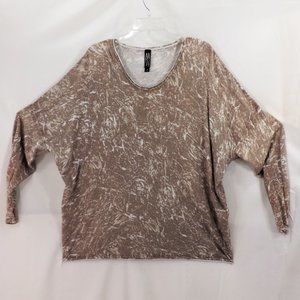 NWOT Marla Wynne Viscose Mix Oversize Boxy Fit w Dolman Sleeves Top Pullover 1X